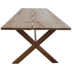 East End White Oak Trestle Table