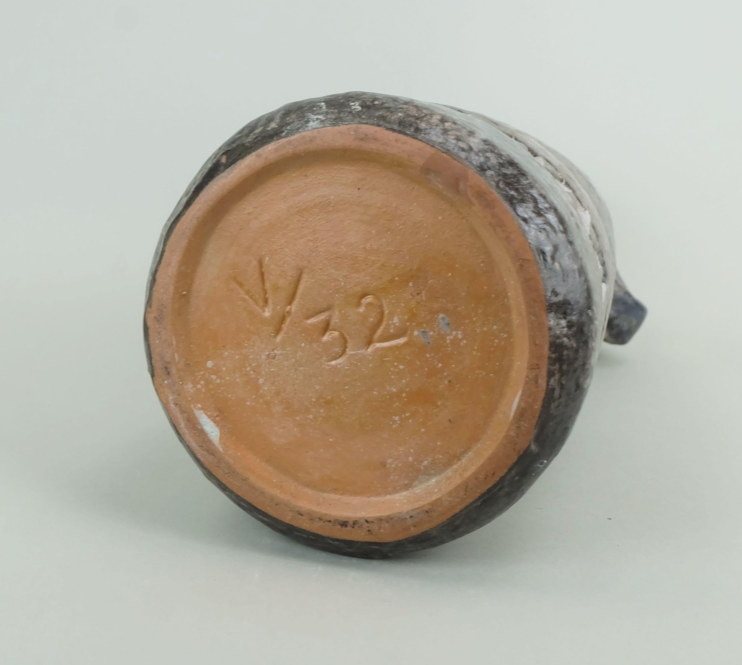 Tedesco VASO tedesco orientale 1960 heissner keramik modello V/32 grigio a rilievo in vendita