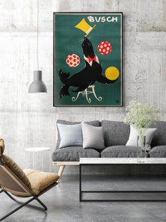 East German Busch Circus 1967 Juggling Seal Poster