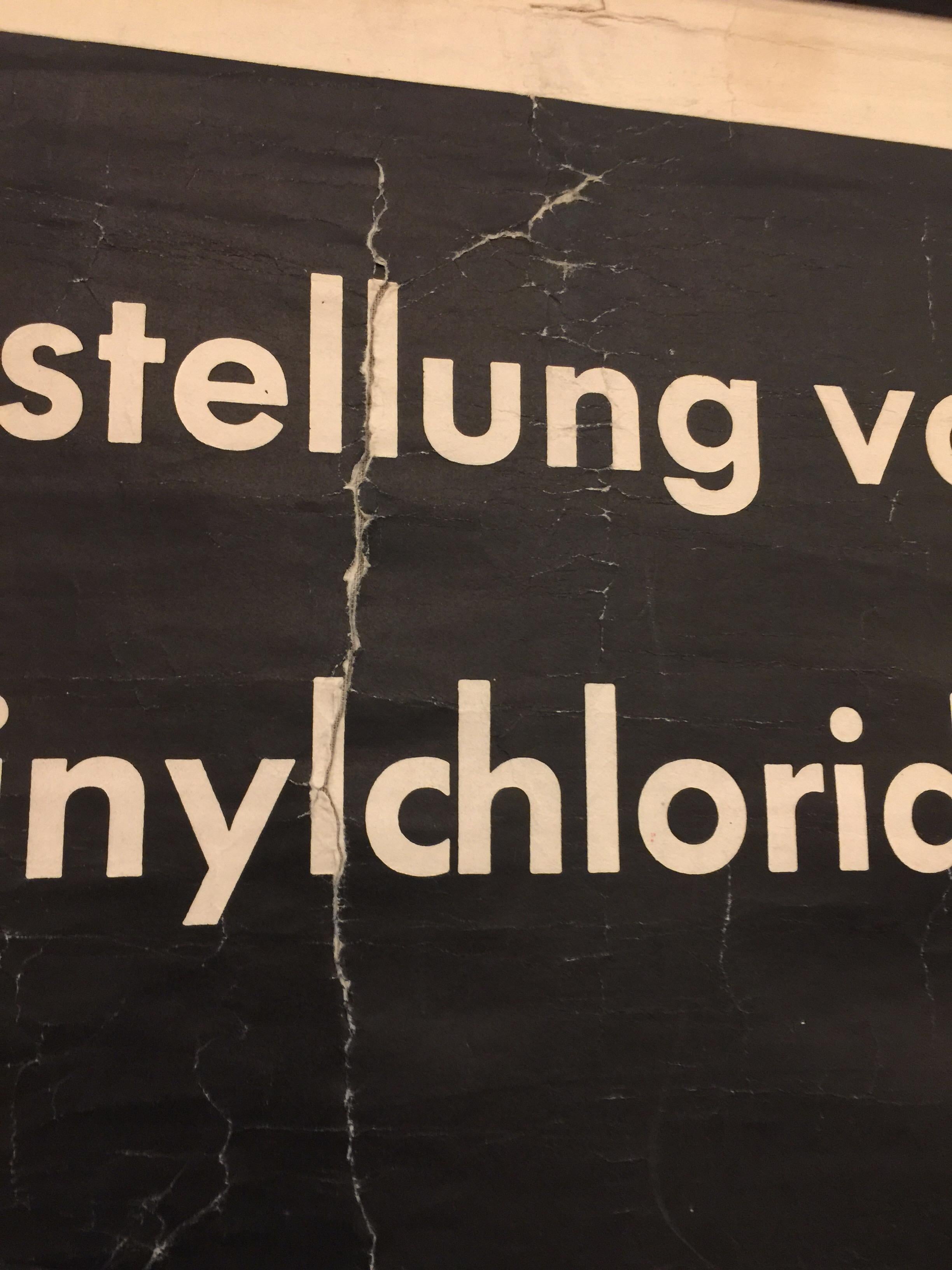 Mid-20th Century East German Vintage Roll-Down Scientific School Chart For Sale