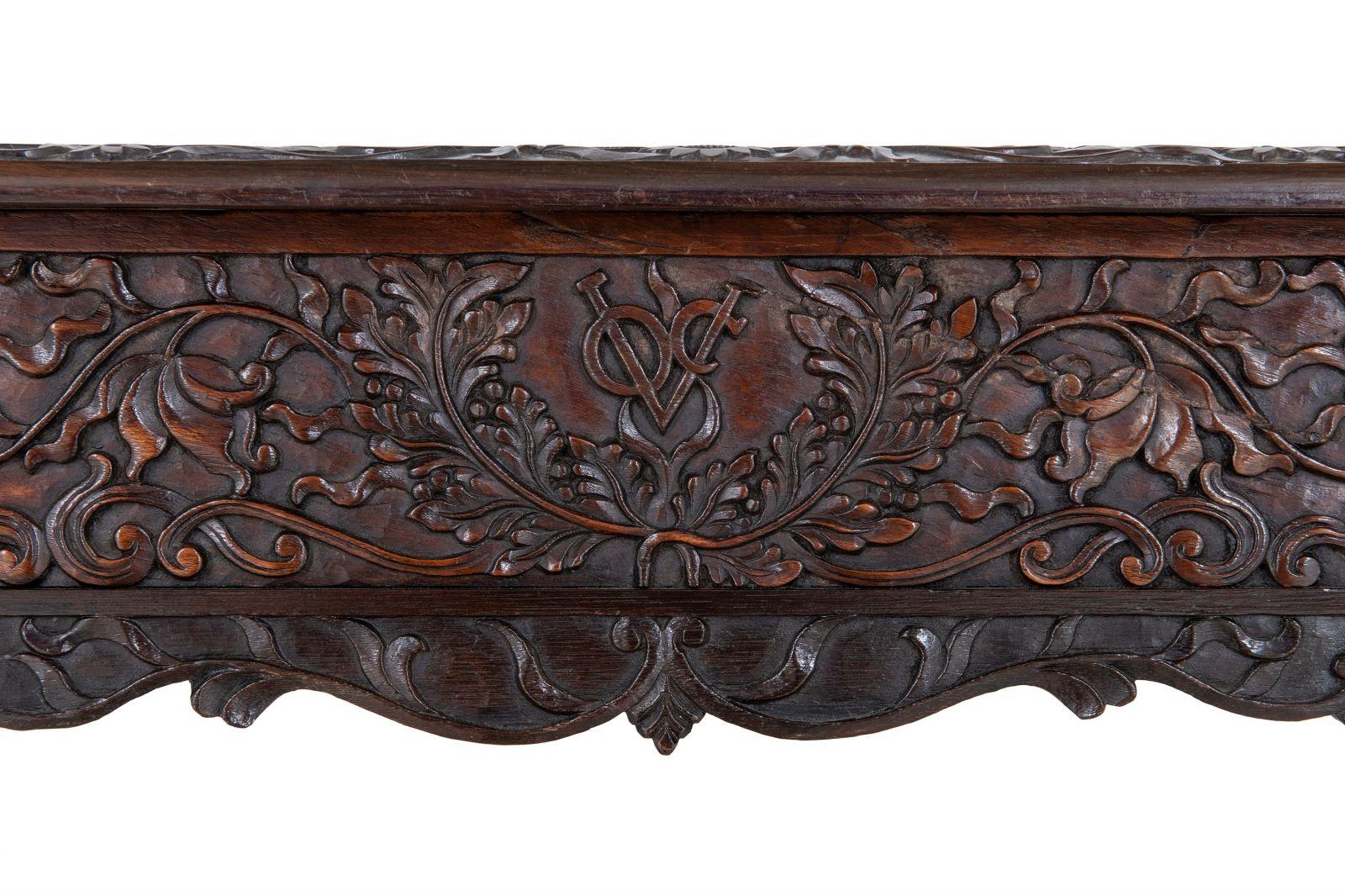 Indonesian East India Dutch Company Captains Writing Desk For Sale