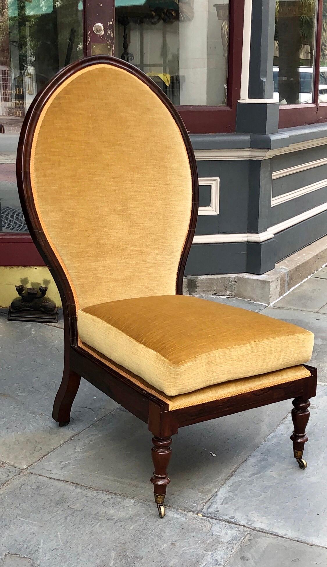 Indian East Indies Regency Rosewood Raj Chair, 19th Century