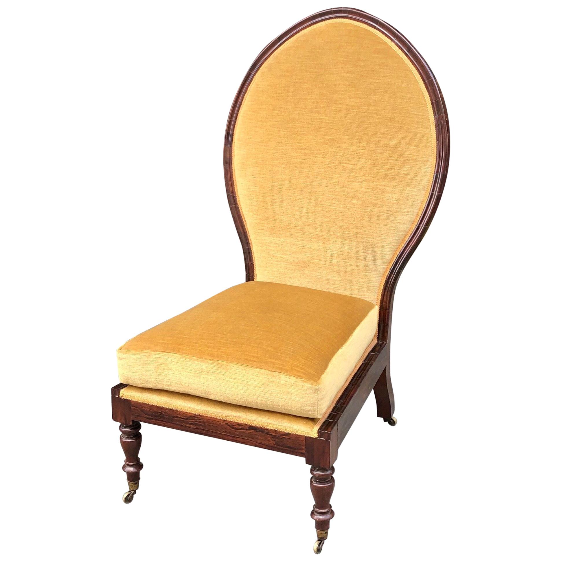 East Indies Regency Rosewood Raj Chair, 19th Century