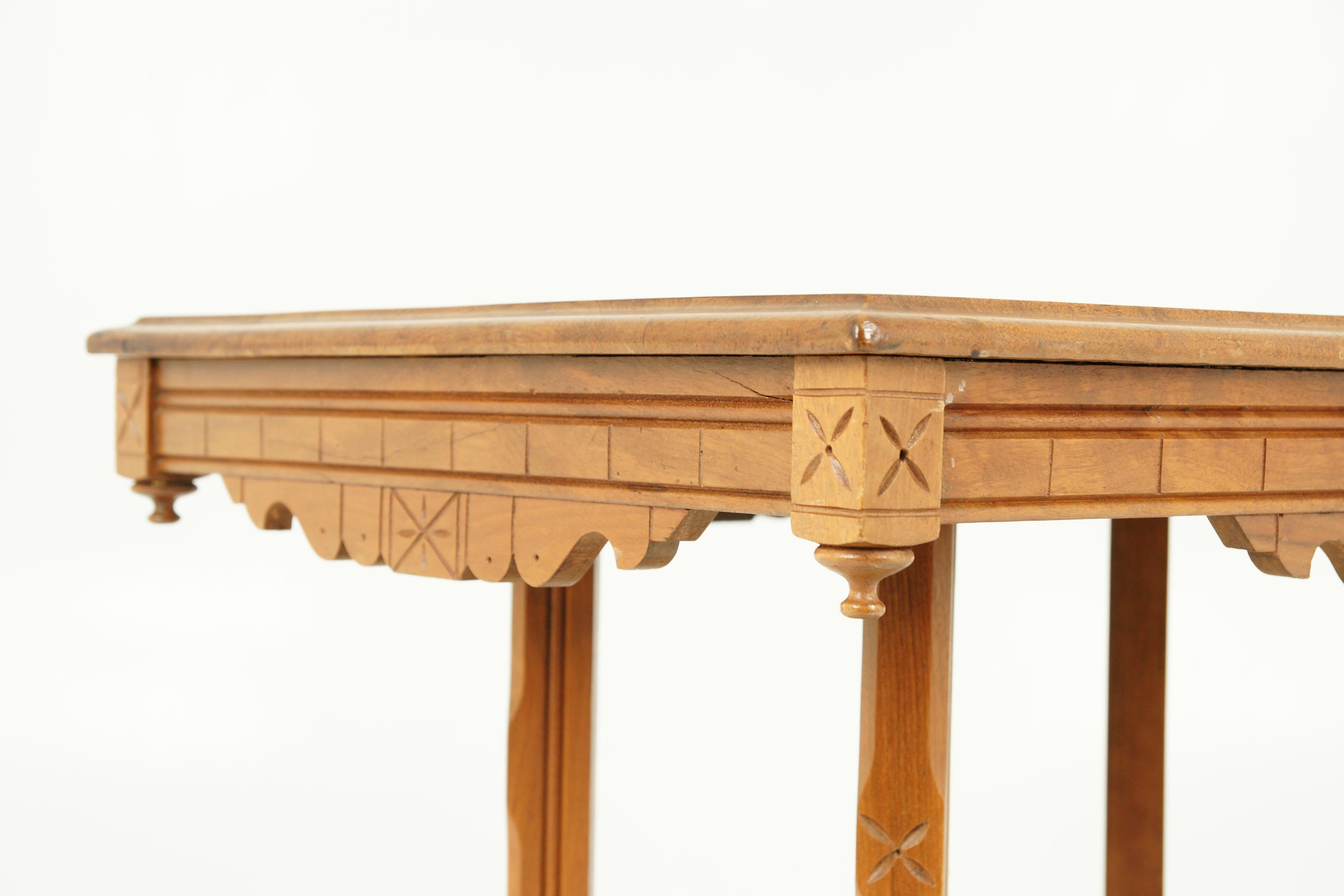 Antique Hall Table, East Lake Hall Table, Stick and Ball, Ash, USA, 1890, B1611 In Good Condition In Vancouver, BC