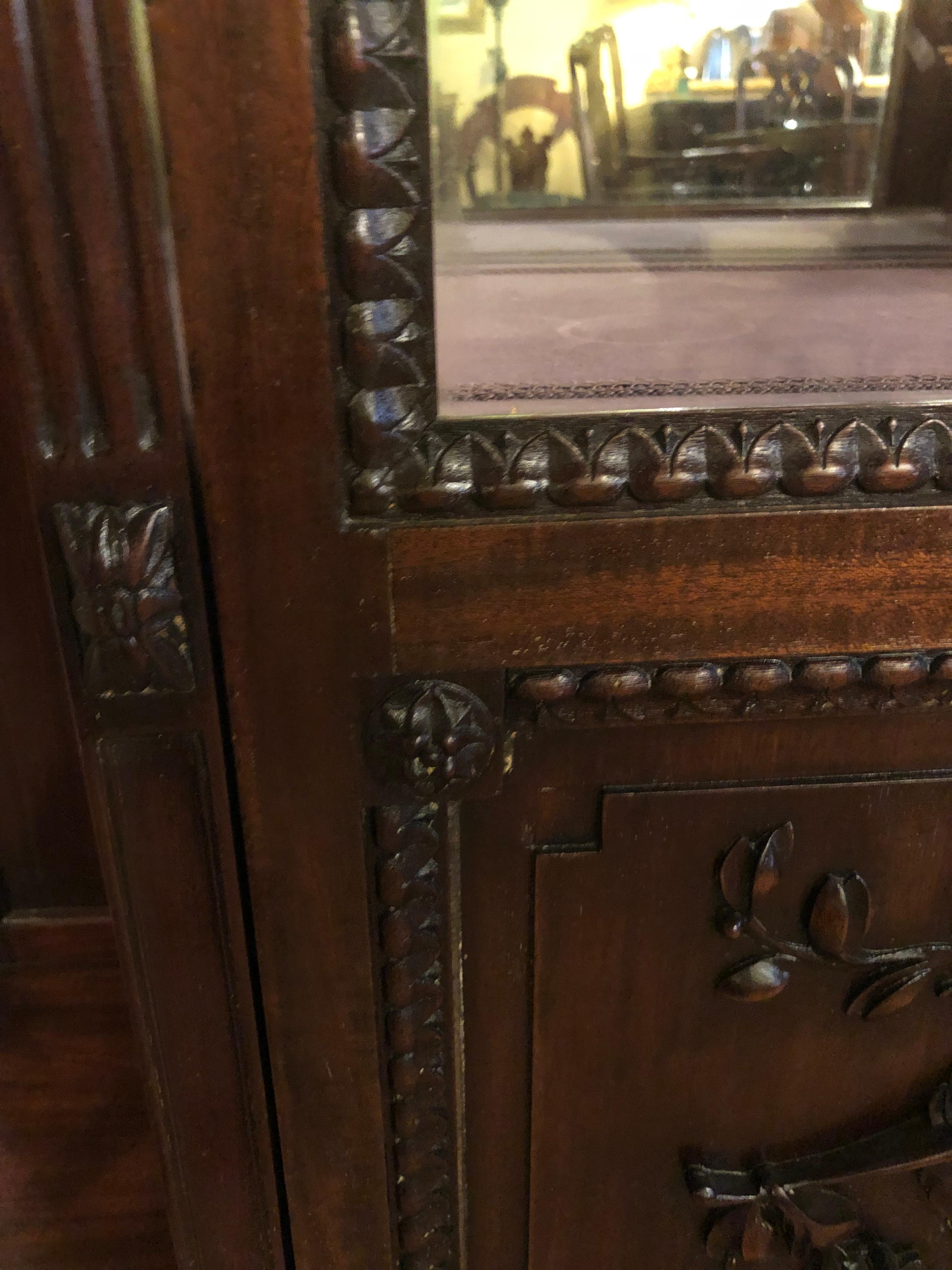 East Lake Victorian 19th Century Vitrine or Curio Cabinet / Bookcase 7