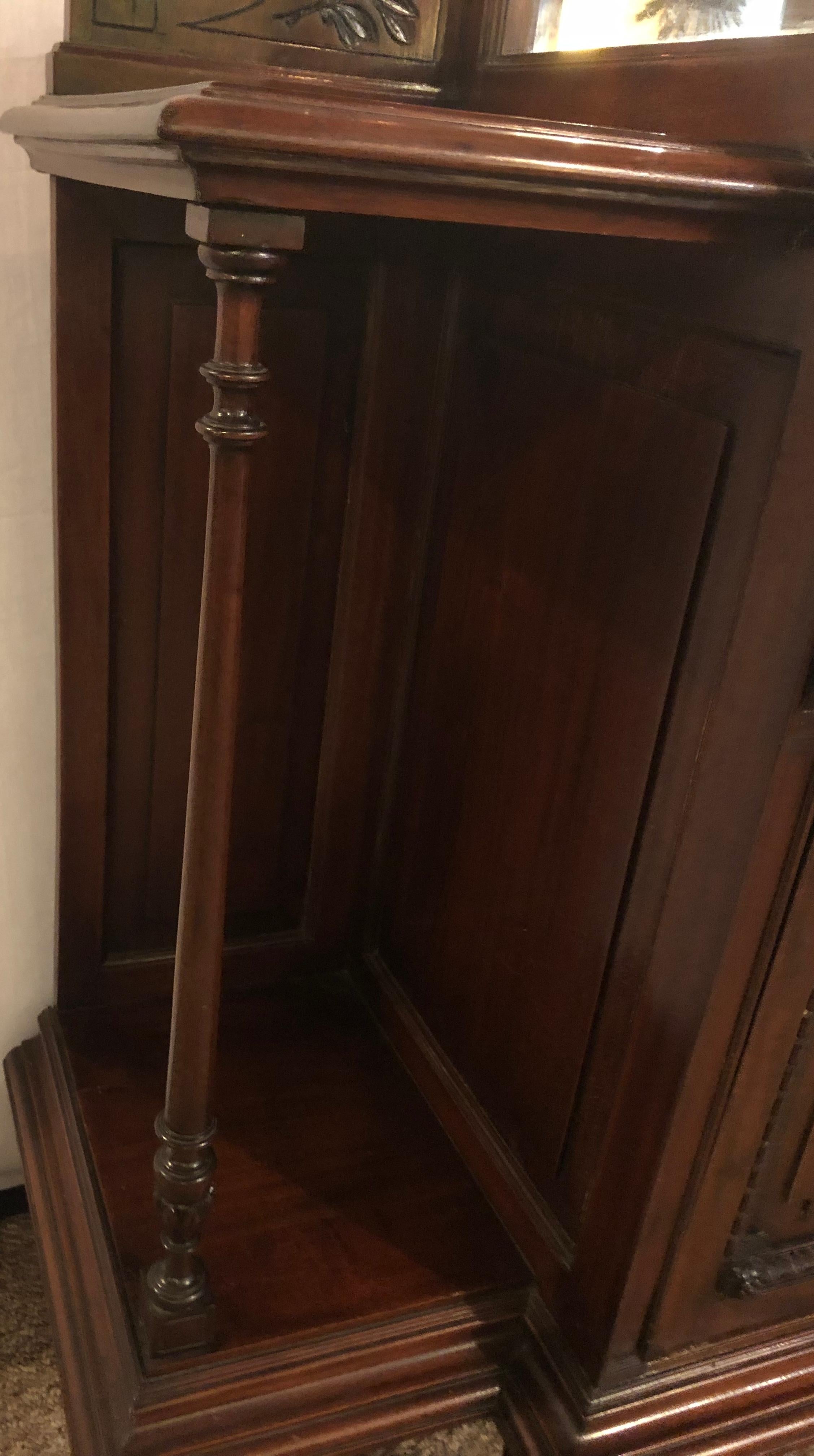 East Lake Victorian 19th Century Vitrine or Curio Cabinet / Bookcase 9