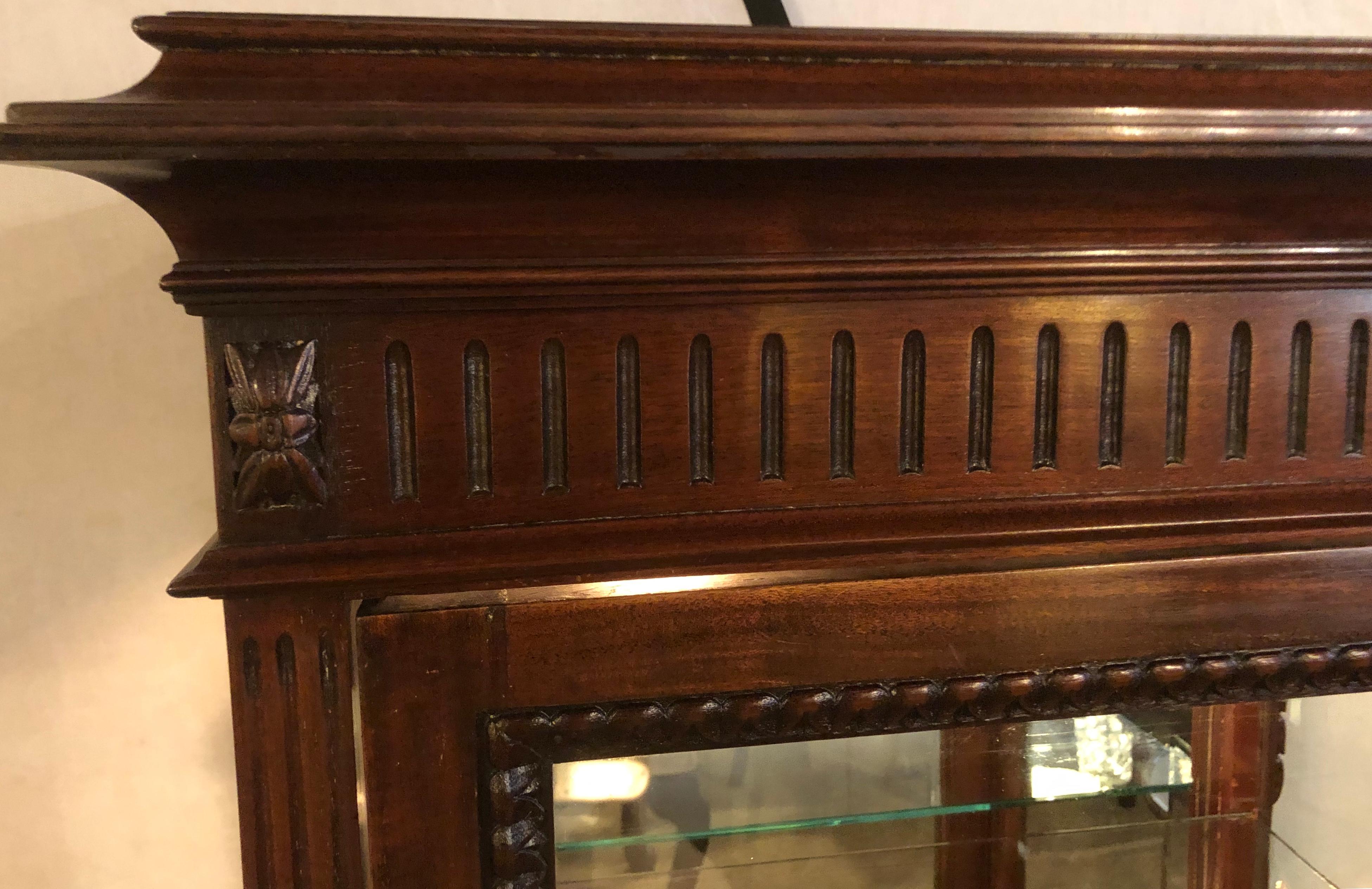 East Lake Victorian 19th Century Vitrine or Curio Cabinet / Bookcase 1