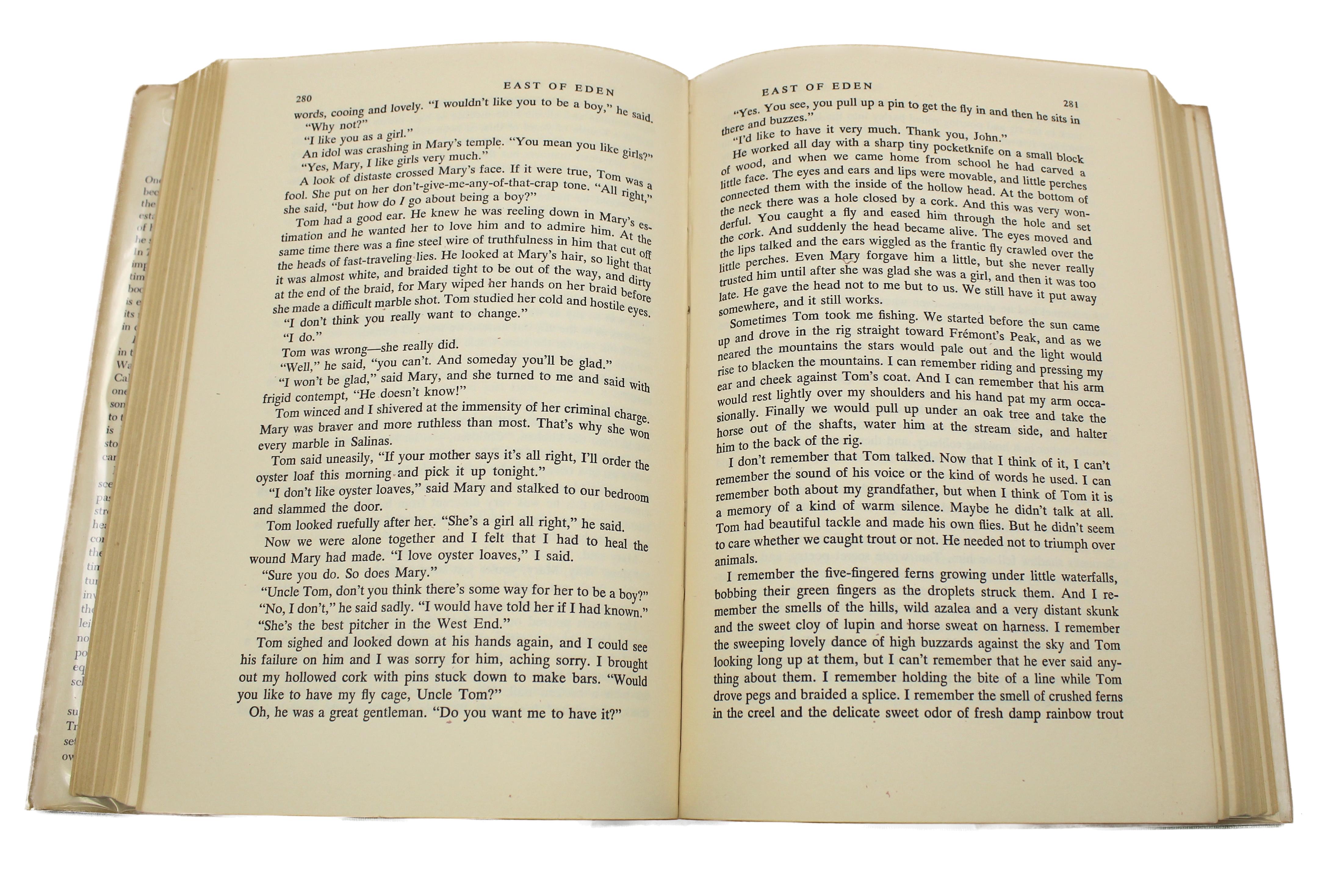 Leather East of Eden by John Steinbeck, First Trade Edition, in Original DJ, 1952 For Sale