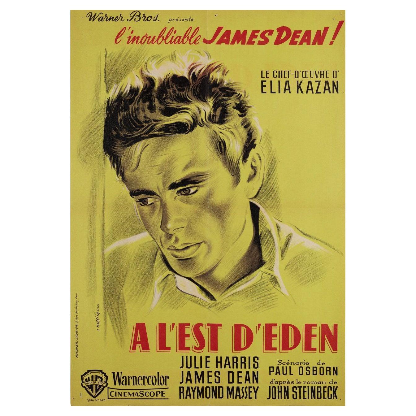 L'est d'Eden - Affiche de film français des années 1960.