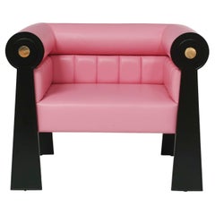East Side Poltrona nera e rosa di Fred Palatinus by Fratelli Boffi