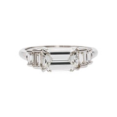 East-West 1.75 Carat Diamond Platinum Engagement Ring