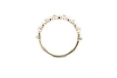 East-West Diamond Marquis Wedding Band in Yellow Gold