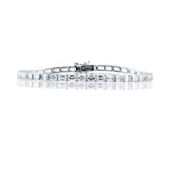 East-West Emerald Cut Diamond Eternity Band in Platinum, 1.61 Carats
