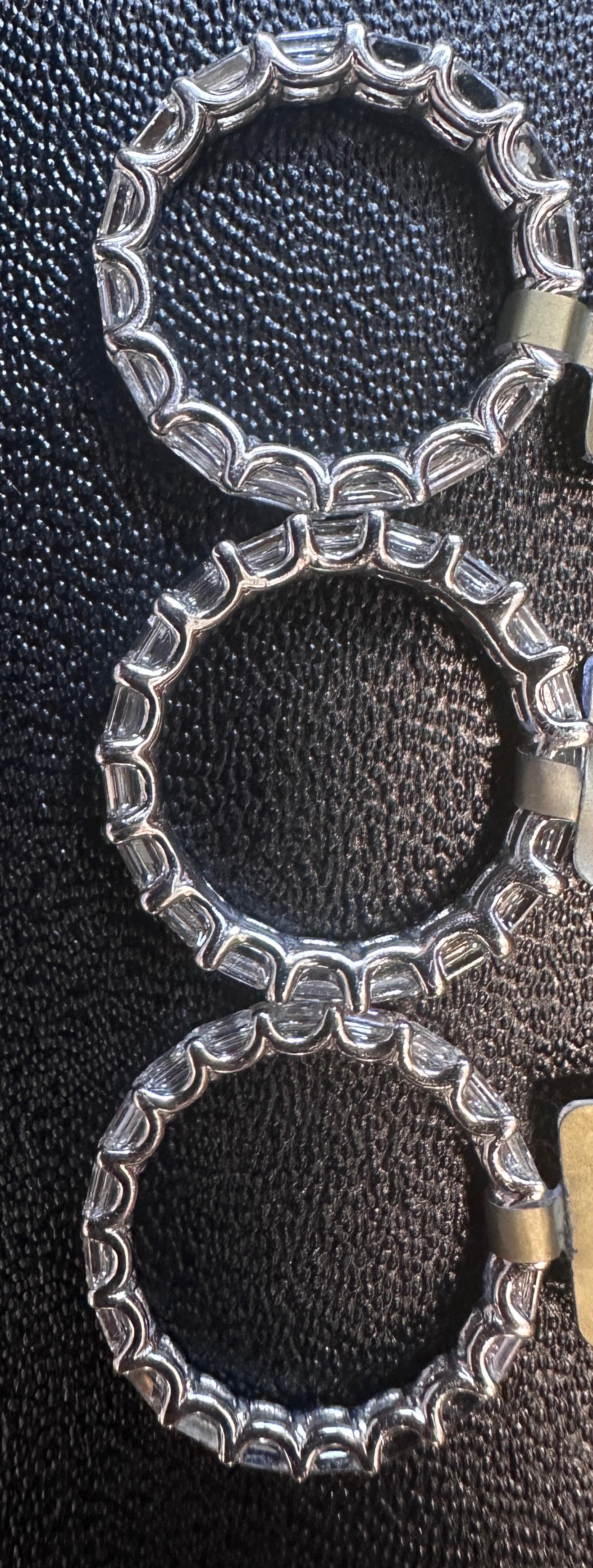 For Sale:  East-West Emerald Cut Diamond Eternity Band in Platinum, 2.10 Carats 5