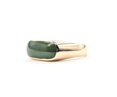 East/West Jade Ring in 9k Yellow Gold