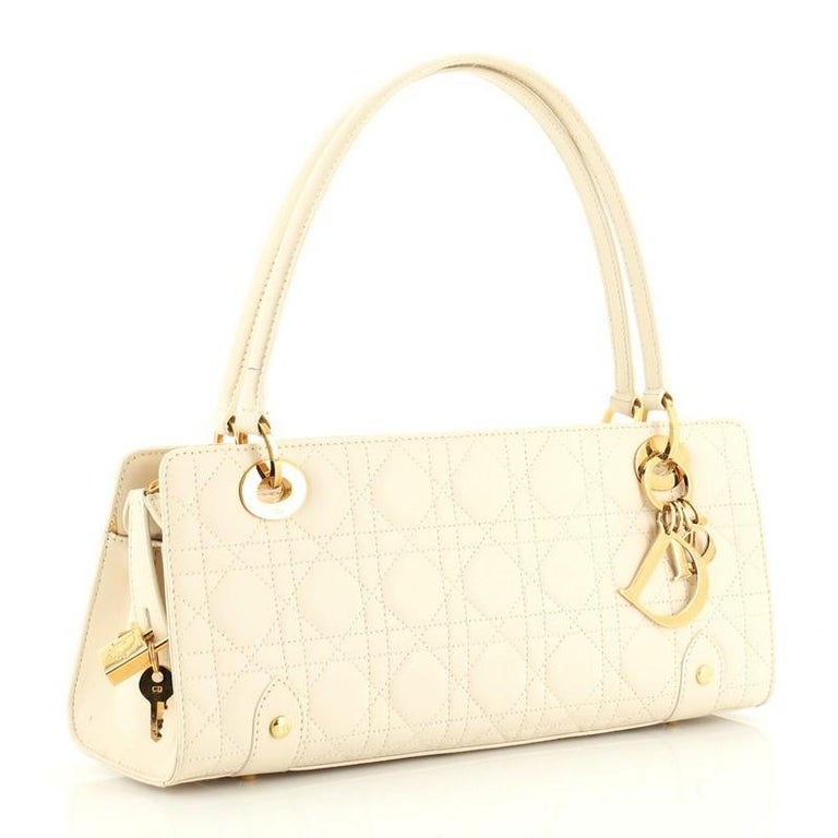 East West Lady Dior Bag Stitched Cannage Leather Small at 1stDibs ...