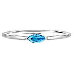 East west Marquise Cut topaz Engagement Ring.