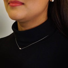 East West Marquise Diamond Solitaire Necklace