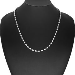 East-West Marquise Tennis Necklace in 14k White Gold