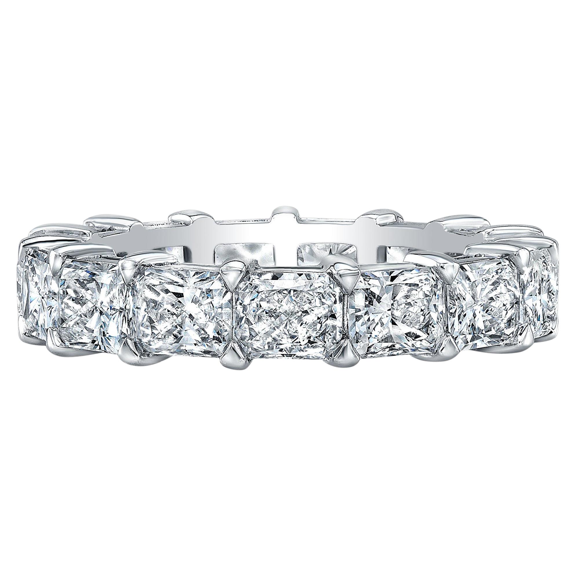 East-West Radiant Cut Diamonds Eternity Band For Sale