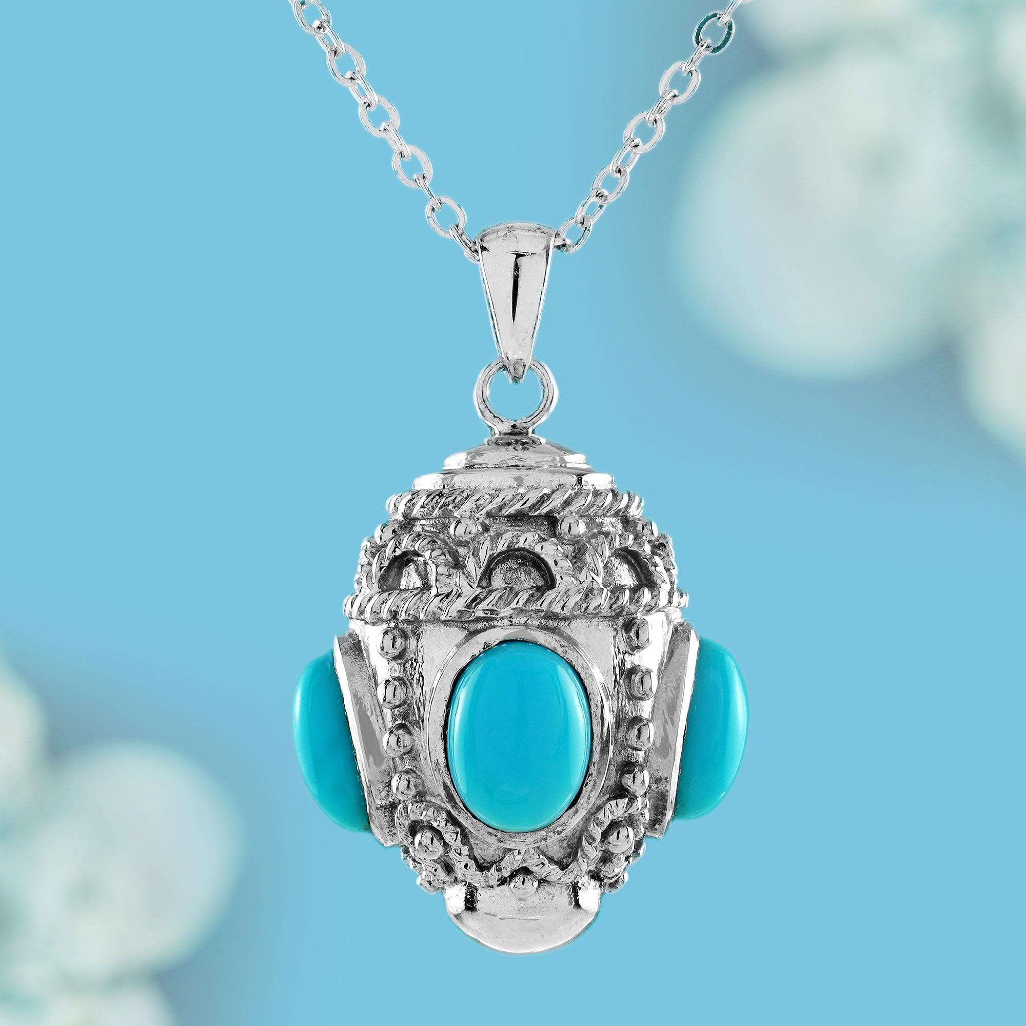Dieser Anhänger in Form eines Ostereis im Vintage-Stil ist aus luxuriösem Weißgold gefertigt und bietet ein zeitloses Design mit raffinierten Details. Die Eiform vermittelt ein Gefühl von Eleganz und Feierlichkeit und ist damit eine perfekte