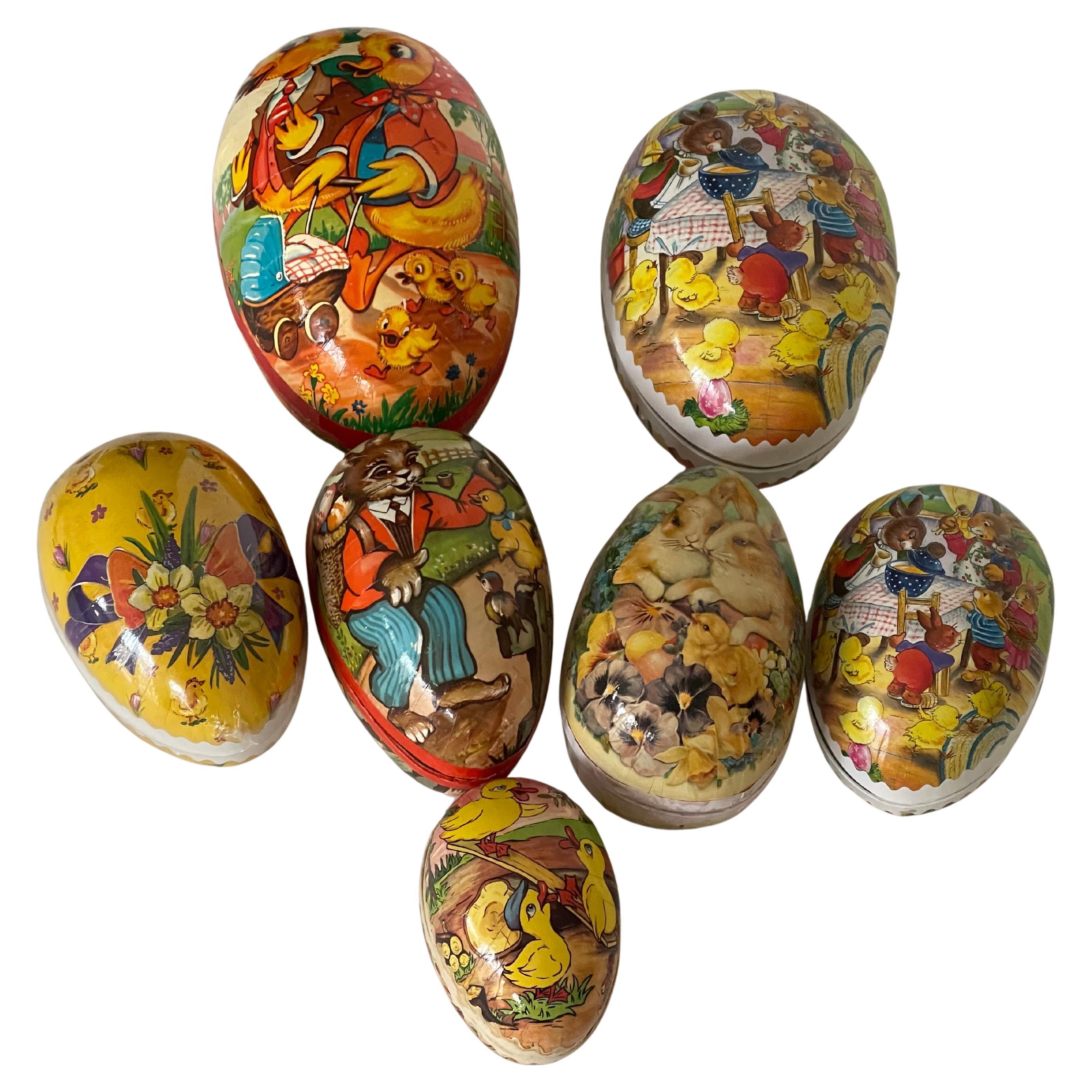 Easter West Germany Papier Mache Eggs For Sale