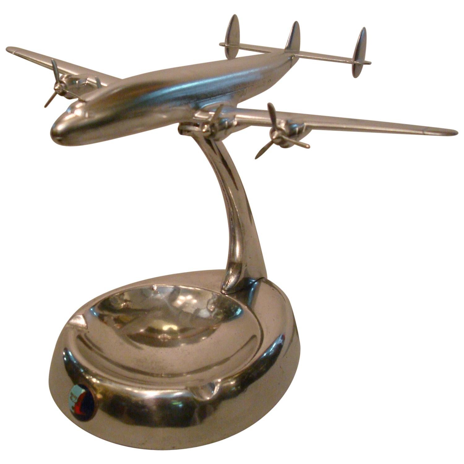 Eastern Air Lines Constellation Airplane Desk Model Ashtray, 1950s