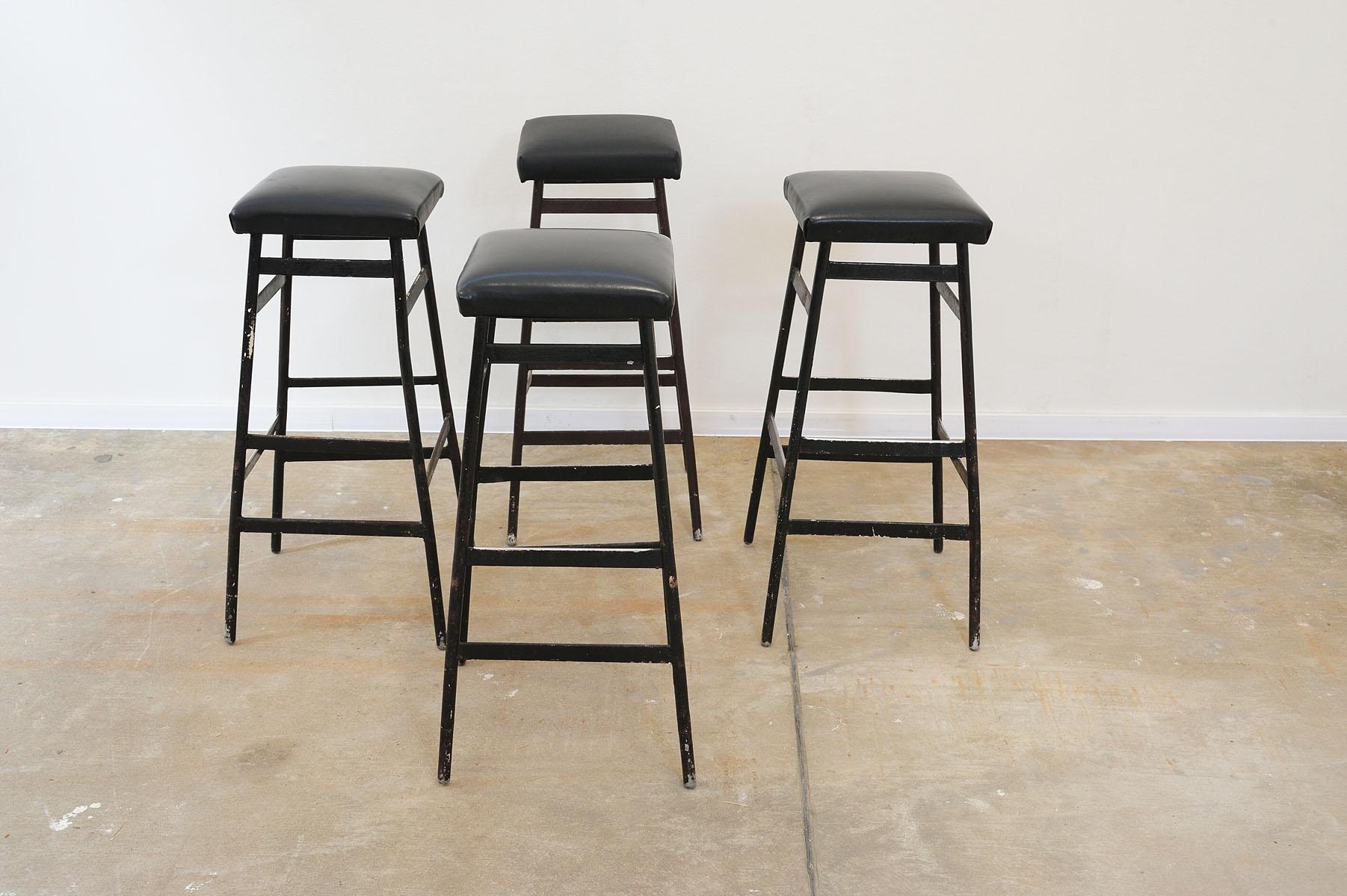 20th Century Eastern bloc Bar stools from the 80s, Czechoslovakia, set of 4