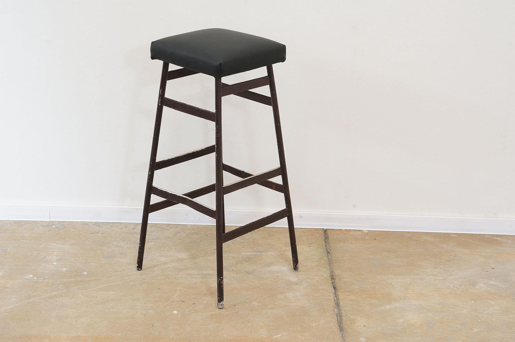 Eastern bloc Bar stools from the 80s, Czechoslovakia, set of 4 2