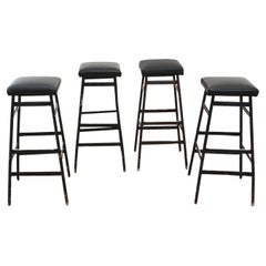 Eastern bloc Bar stools from the 80s, Czechoslovakia, set of 4