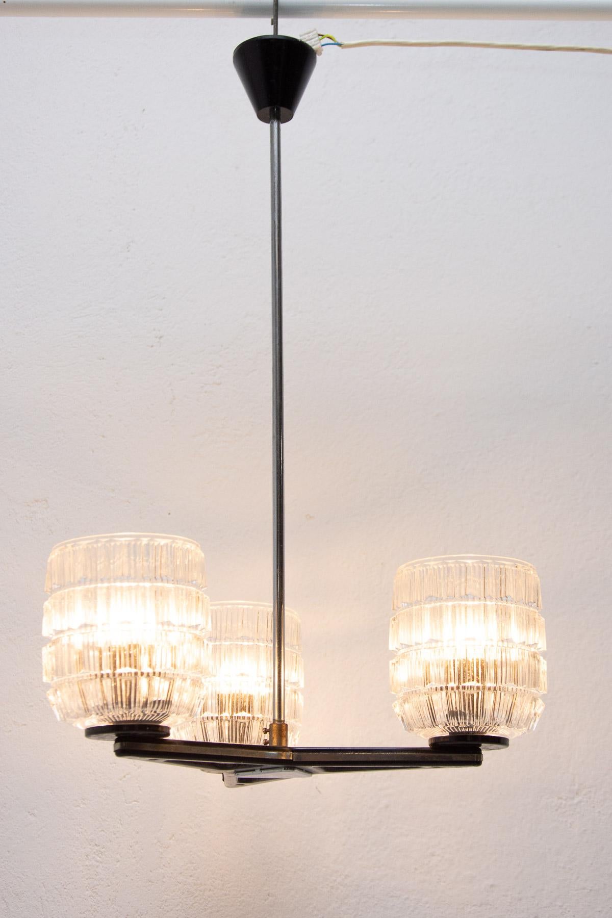 Eastern Bloc Brutalist Pendant Lamp by Lidokov, 1970´S 5