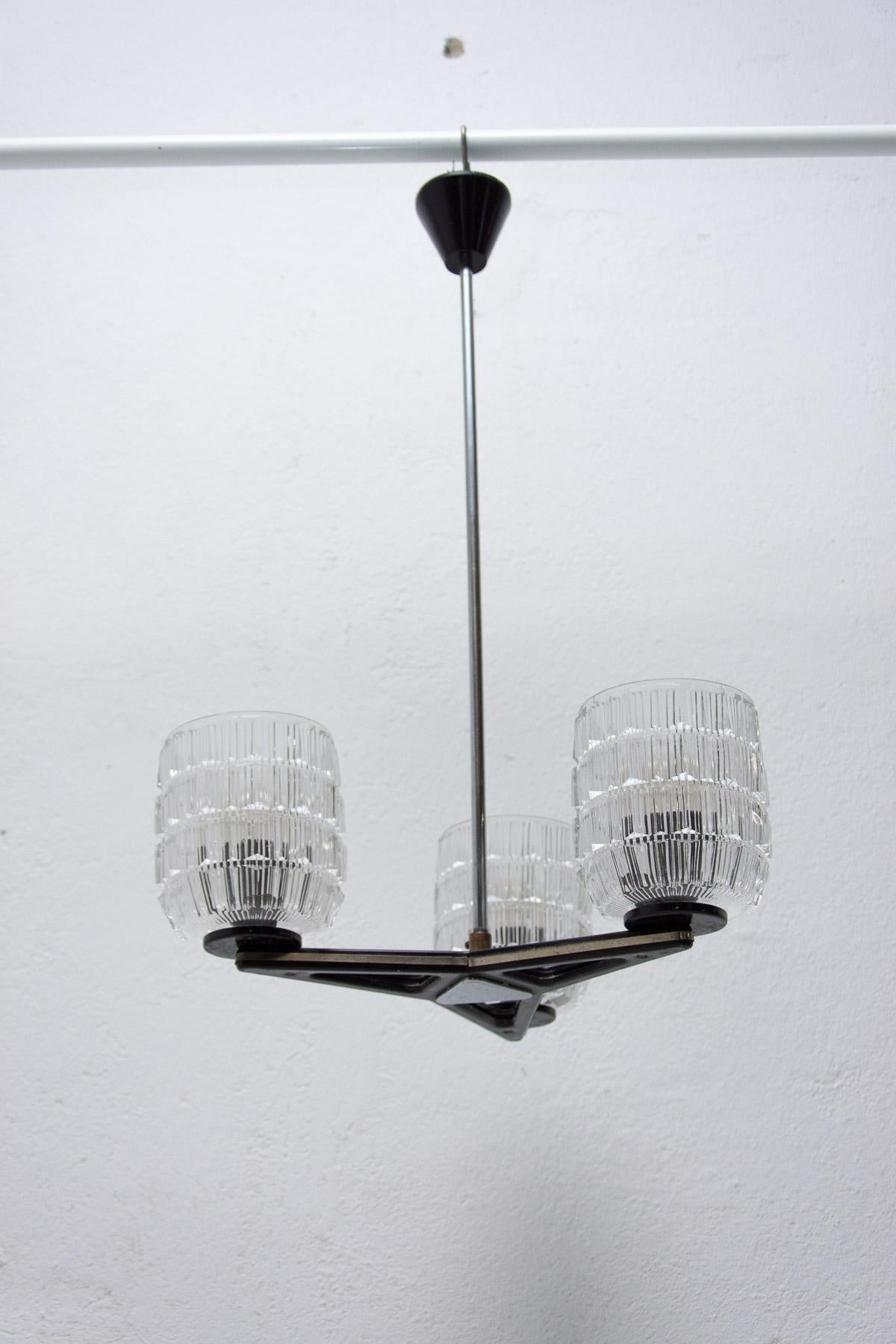 Eastern Bloc Brutalist Pendant Lamp by Lidokov, 1970´S 7