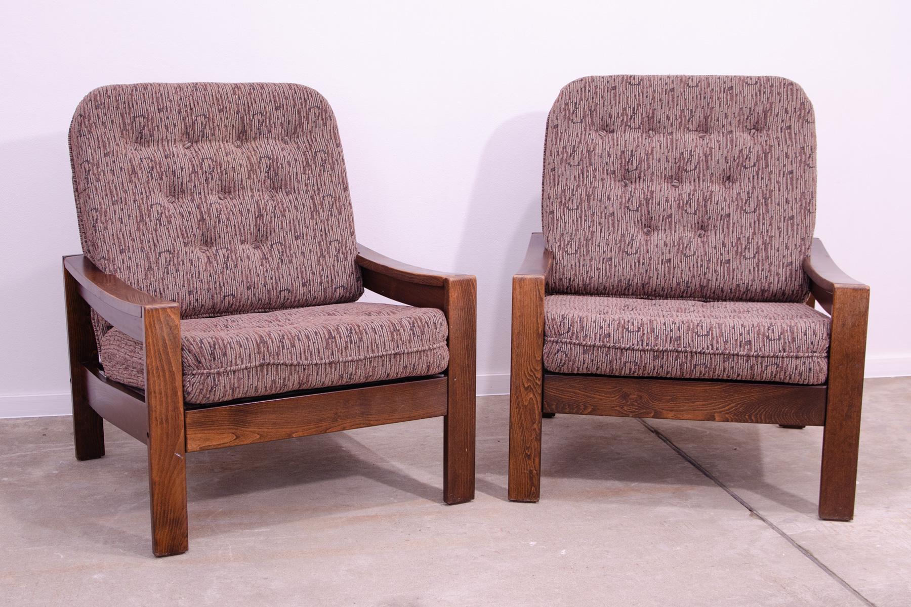 Mid-Century Modern Eastern bloc Vintage armchairs, 1980´s, Czechoslovakia For Sale