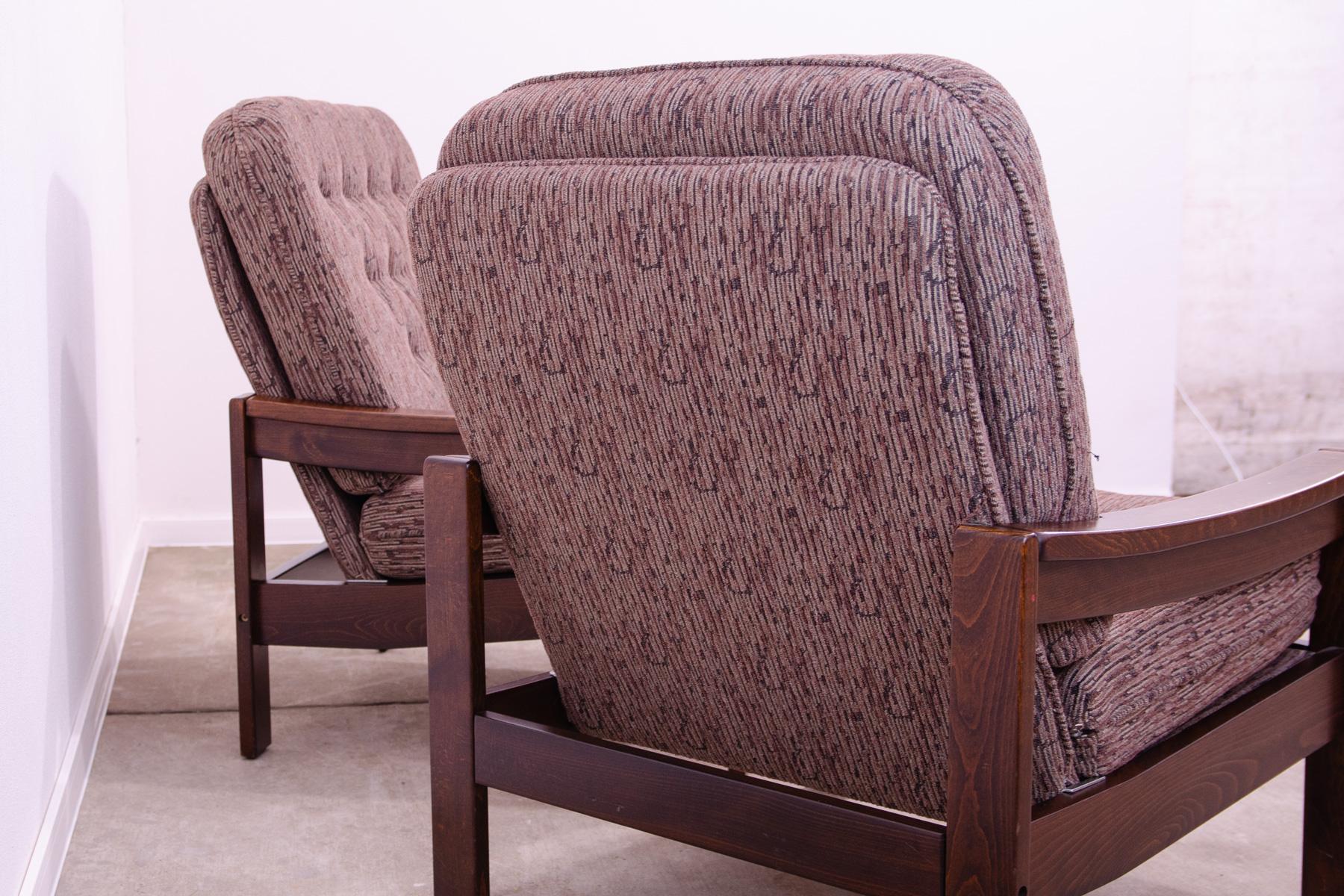 20th Century Eastern bloc Vintage armchairs, 1980´s, Czechoslovakia For Sale