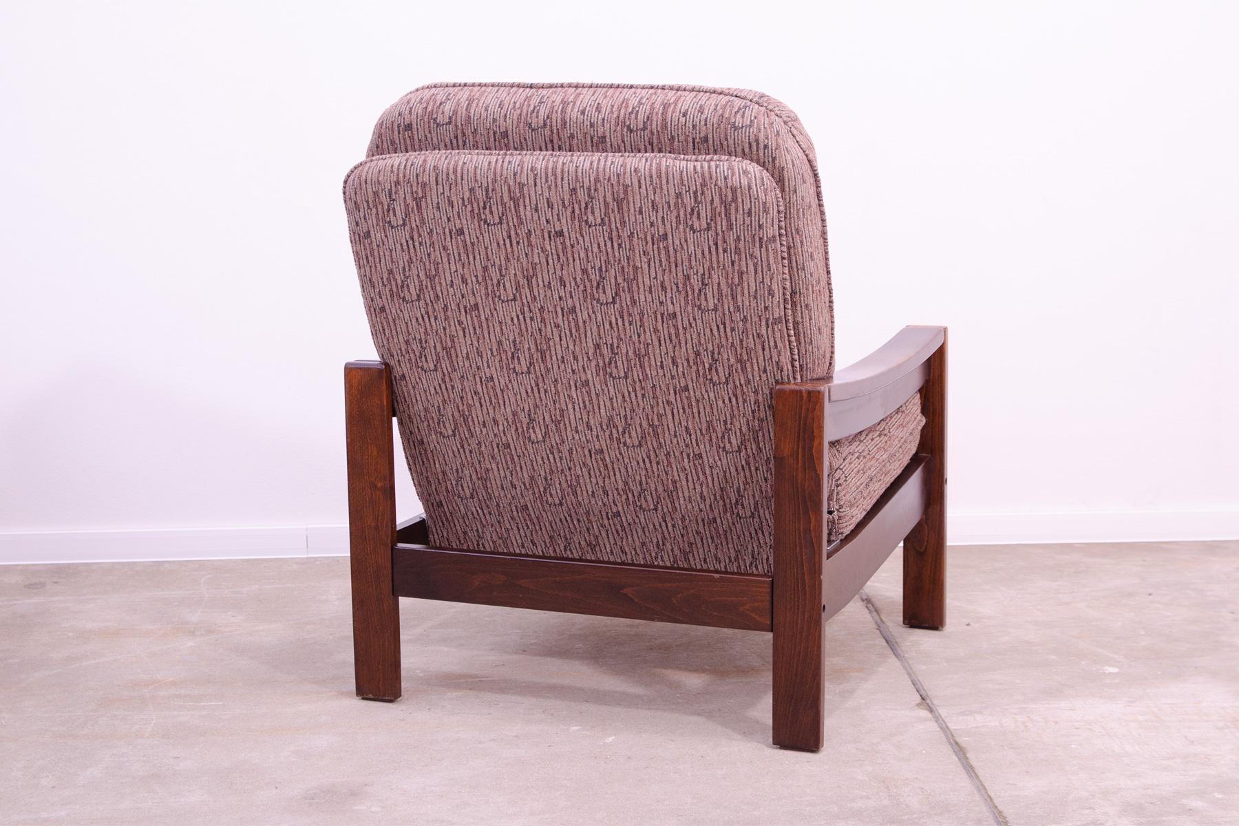 Ostblock Vintage-Sessel, 1980er Jahre, Tschechoslowakei im Angebot 1