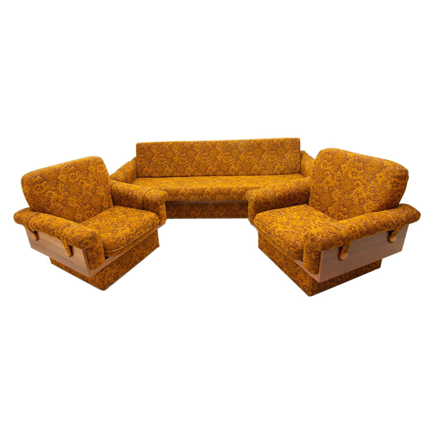 Eastern Bloc Vintage Living Room Set, Czechoslovakia, 1970´s For Sale
