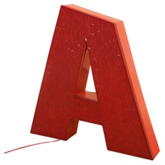 Eastern Bloc Vintage Lluminated Letter a in the Form of a Floor Night Lamp, 1970