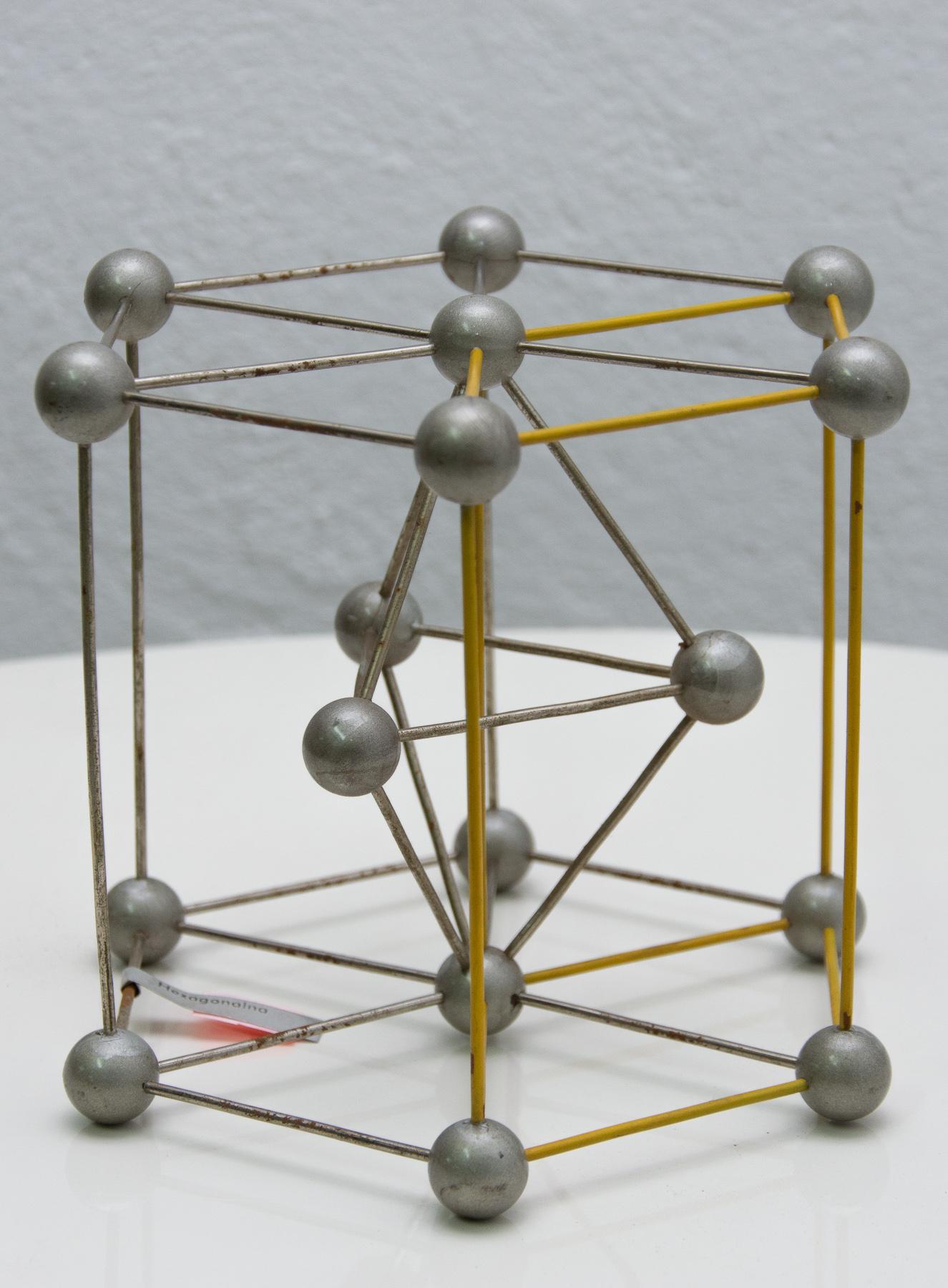 Metal Eastern Bloc Vintage Molecular Model, Czechoslovakia, 1950´s