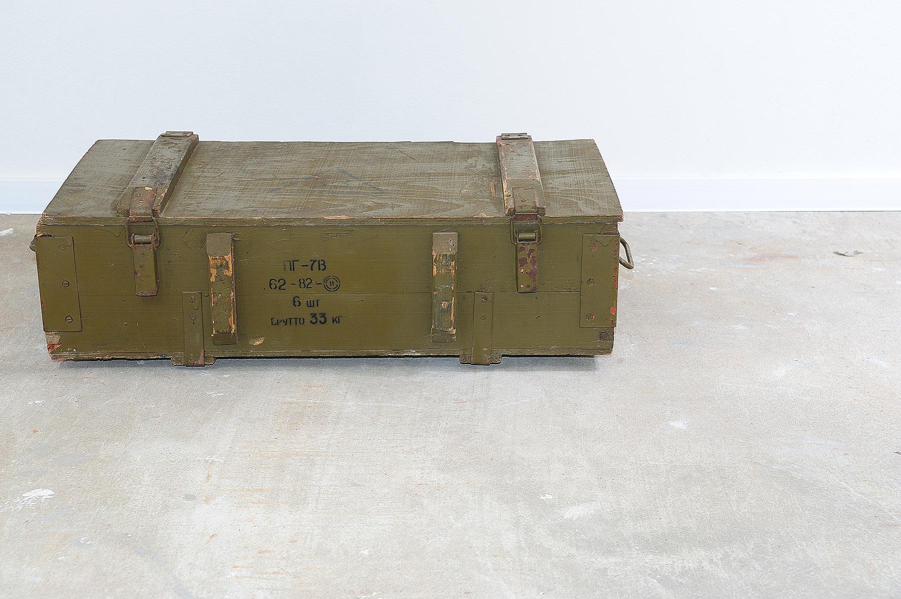 Eastern bloc wooden military crate, Soviet Union For Sale 3