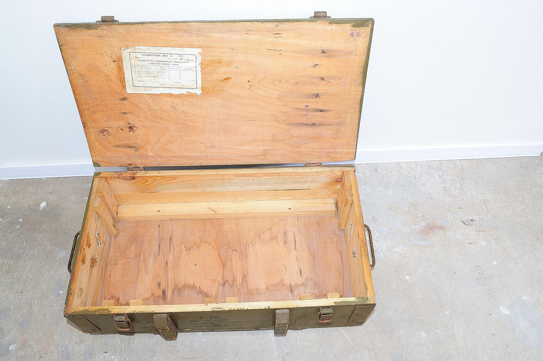 Eastern bloc wooden military crate, Soviet Union For Sale 7
