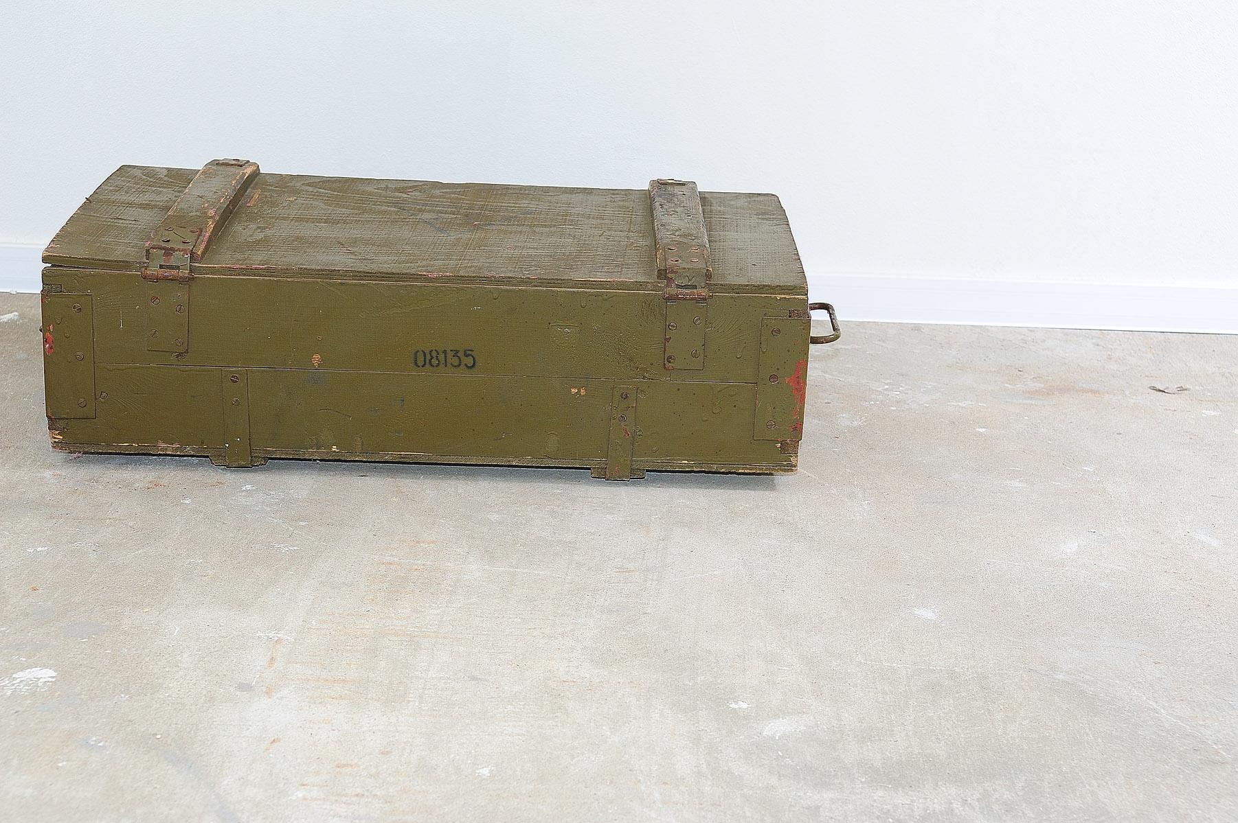 Vintage military crate, made in the former Soviet Union in the 1980´s.

Original paint, shows signs of age and wear, but generally in good Vintage condition.