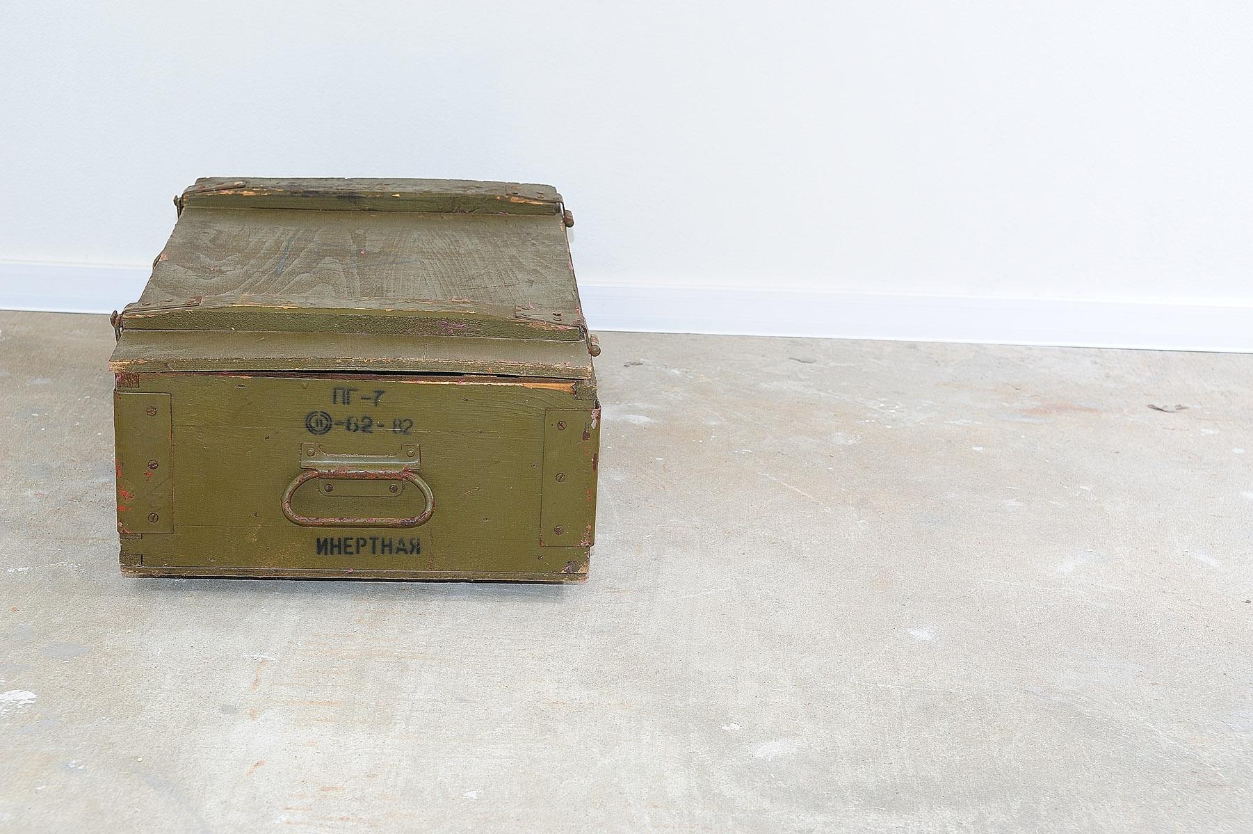 European Eastern bloc wooden military crate, Soviet Union For Sale