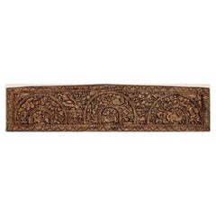 Eastern Carved Plaque With Genre Figures