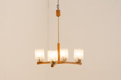 Eastern cloc Brutalist chandelier, 1970´s, Czechoslovakia
