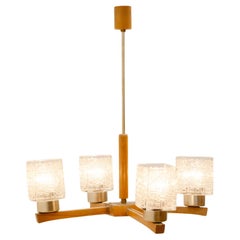 Vintage Eastern cloc Brutalist chandelier, 1970´s, Czechoslovakia