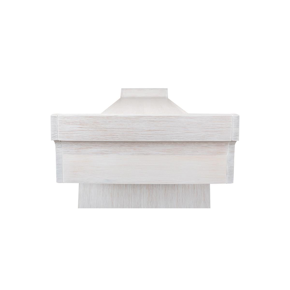 Asian Eastern Console Table - Whitewash White For Sale