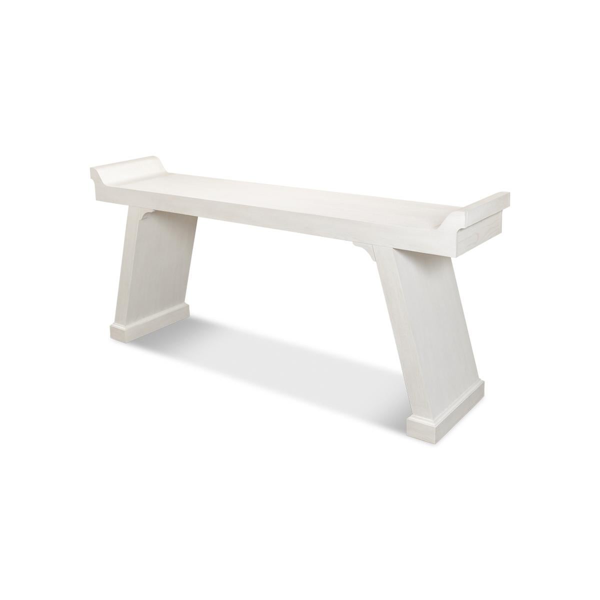 Chinese Export Eastern Console Table - Working White For Sale