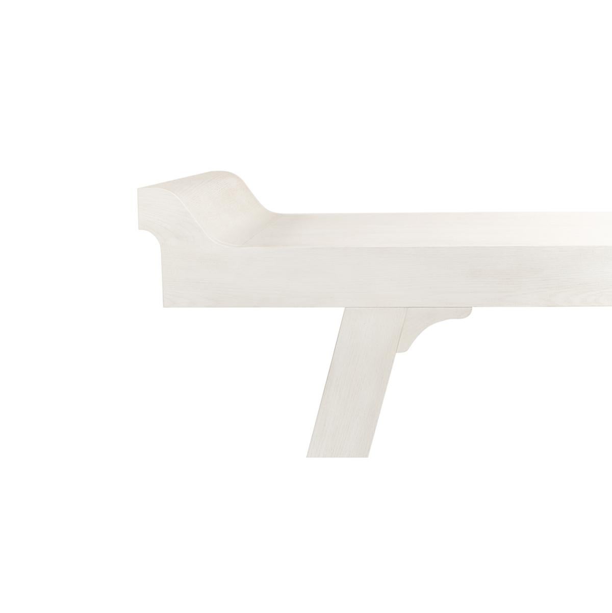Contemporary Eastern Console Table - Working White For Sale