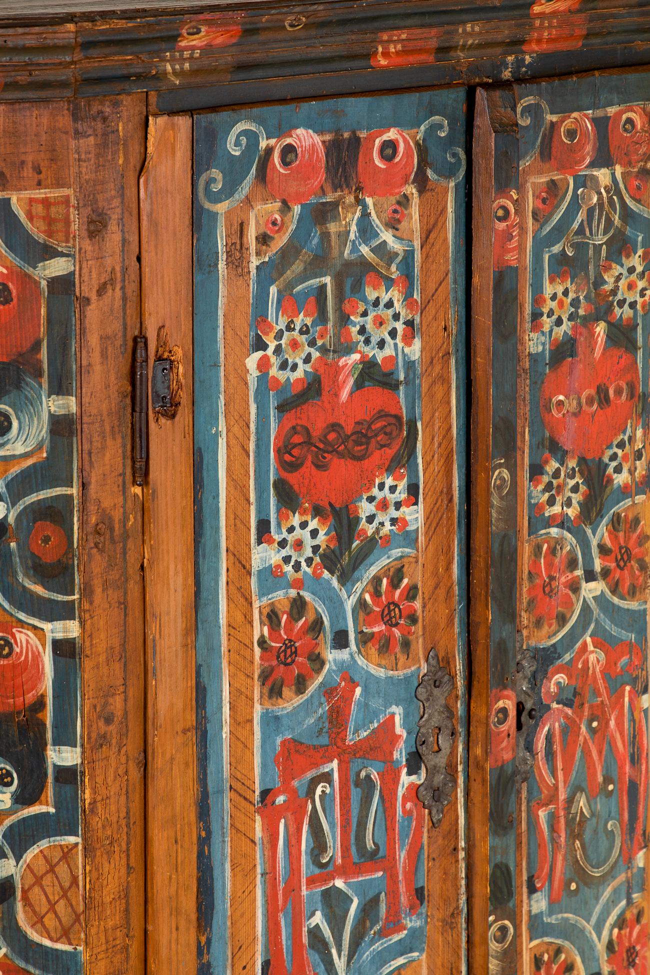 Eastern European Folk Art Marriage Cupboard 5