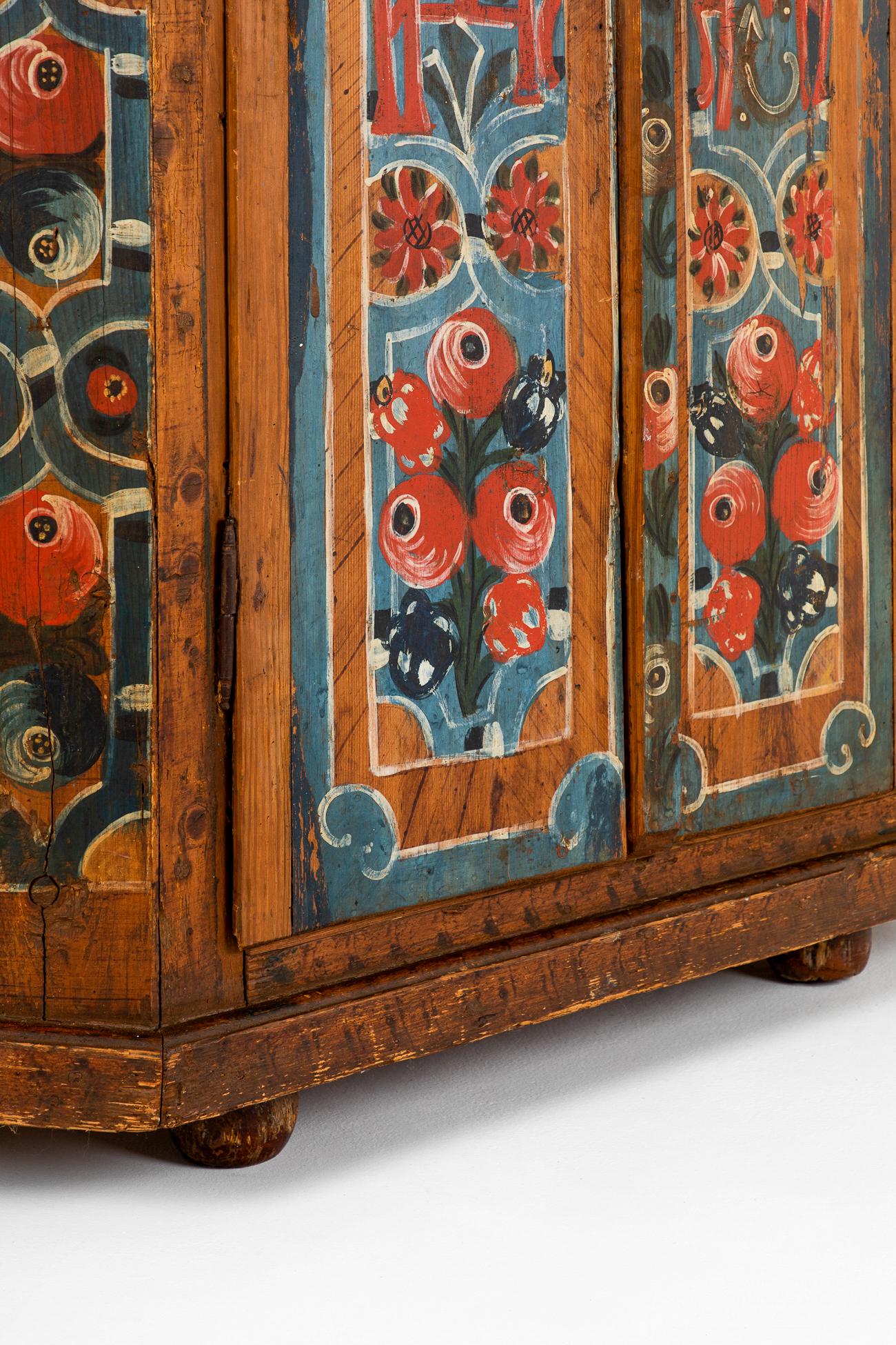 Eastern European Folk Art Marriage Cupboard 6